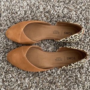 TOMS Carmel Brown Suede Leopard Women's 7 Flats